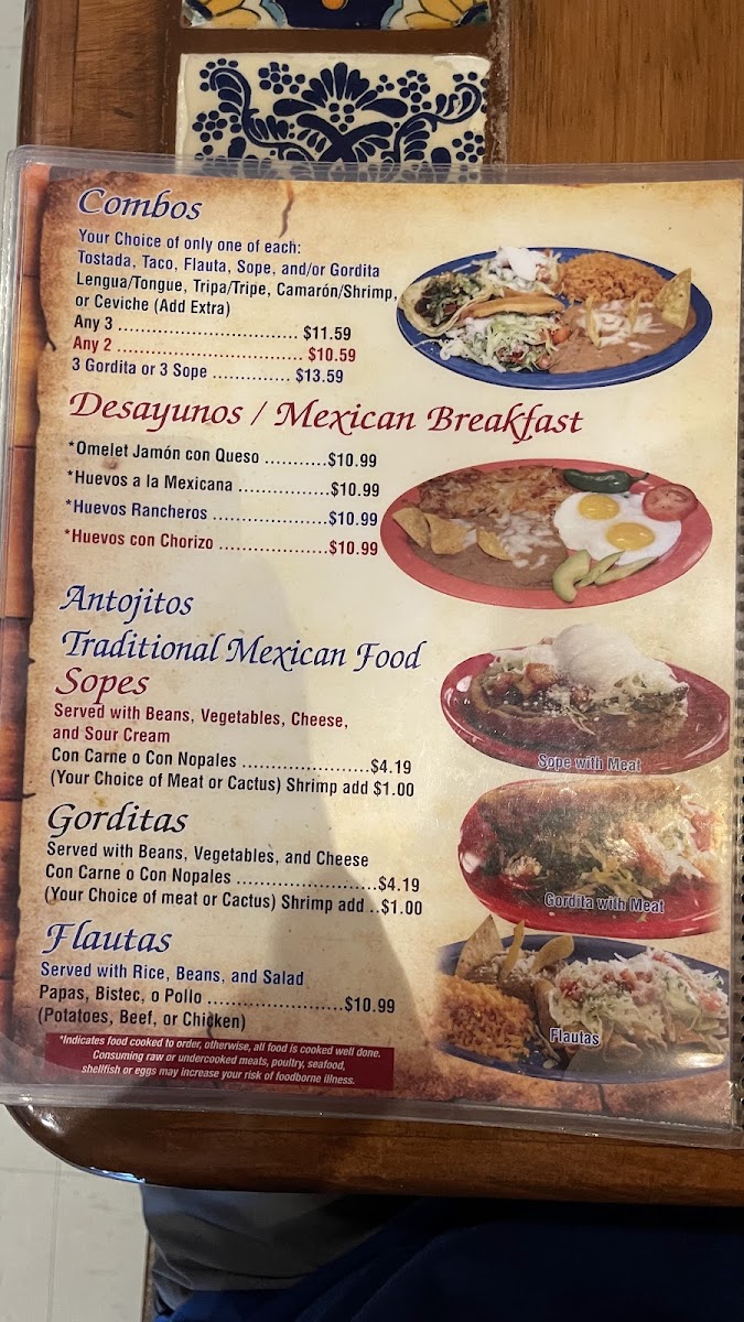 Taco Rico Menu - Image 1